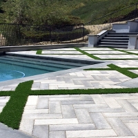 Grass Carpet Malibu Beach, California Paver Patio, Swimming Pools