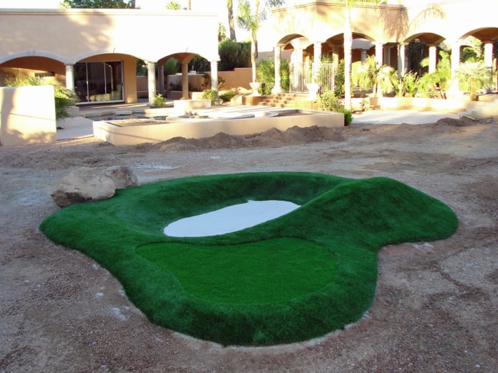 Synthetic Grass El Rio, California Putting Green Carpet, Commercial Landscape